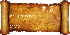 Makula Bence névjegykártya