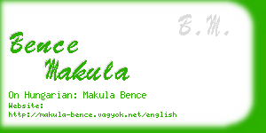 bence makula business card